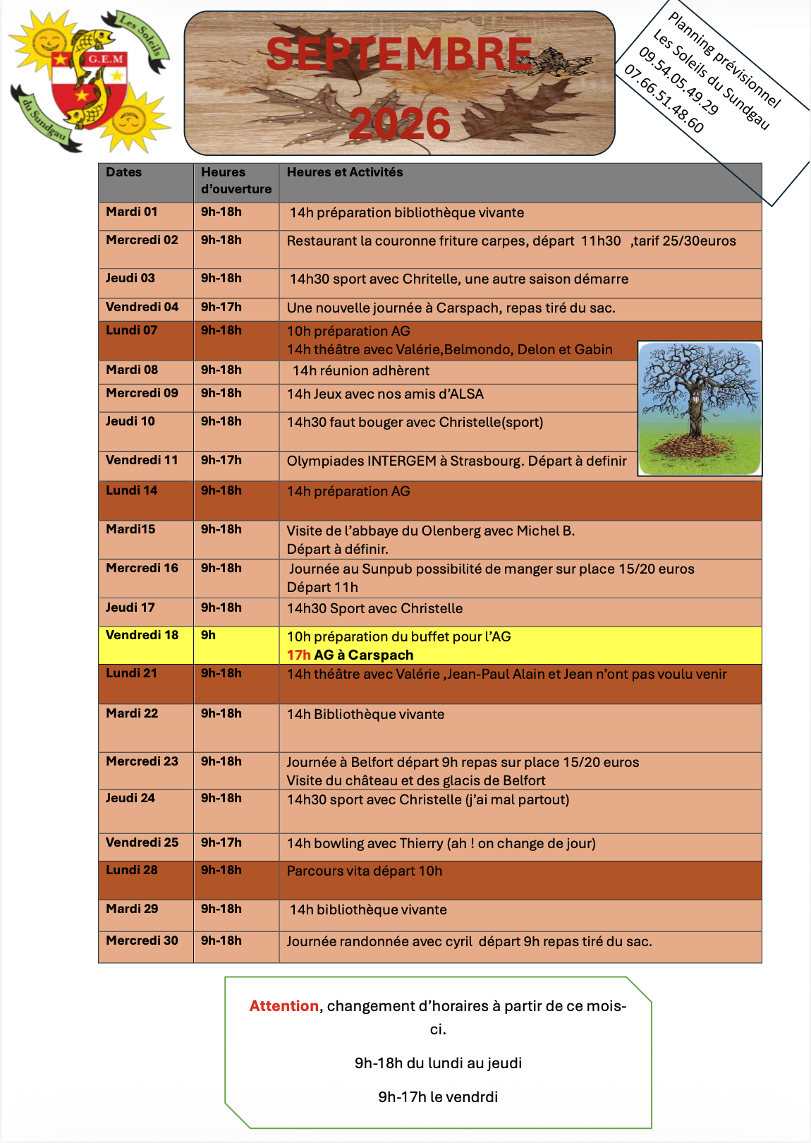 Programme Septembre GEM Altkirch