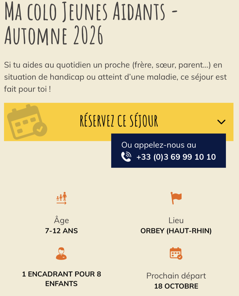 Colo des jeunes aidants PEP