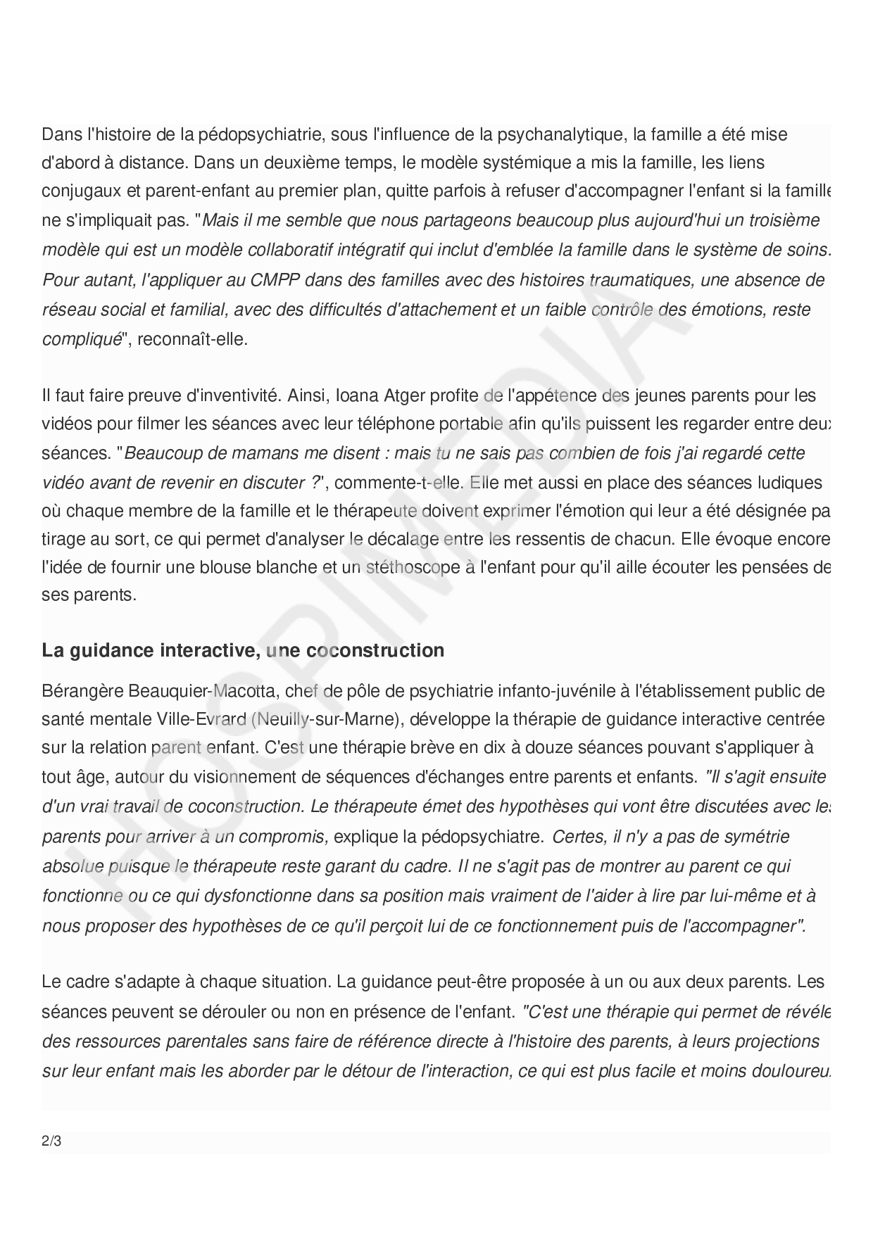 Psychiatrie Des therapies montrent leur efficacit HOSPIMEDIA page 0002