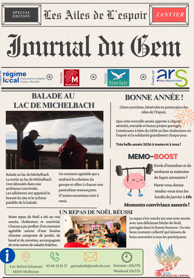 Les ailes de lespoir janvier