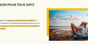 Aides aux projets vacances pour les personnes en situation de handicap