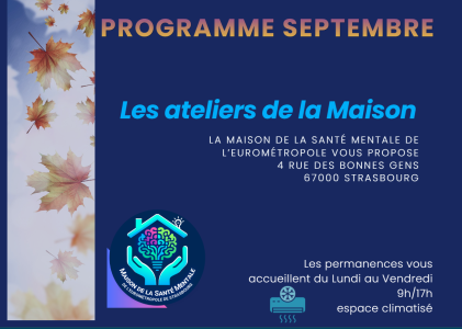 Programme Maison de la Santé Mentale - Septembre 2026