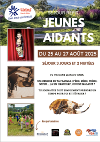 Du 25 au 27 aout séjour répit jeunes aidants Udaf 68