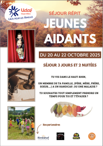 Du 20 au 22 octobre 2025 séjour de répit gratuit pour les jeunes aidants de 8 à 12 ans