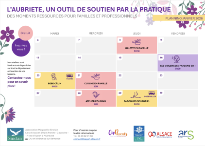 Planning Aubriète de janvier 2026