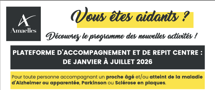 Programme pour les aidants de Janvier à Juillet 26 AMAELLES