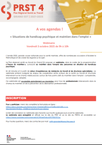Wébinaire « Situations de handicap psychique et maintien dans l’emploi » 