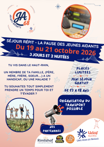 Séjour de répit Jeunes Aidants du 19 au 21 octobre 2026